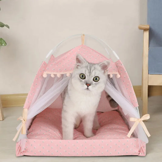 Foldable Sweet Princess Cat Bed