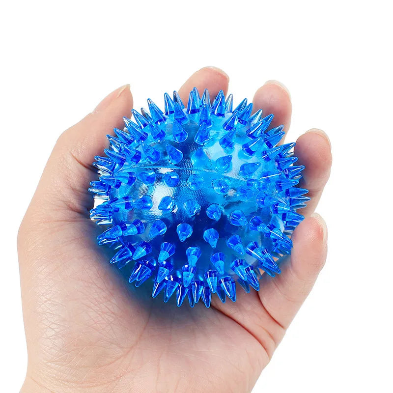 Sound-Flash Bouncy Thorn Ball - Dog Toy