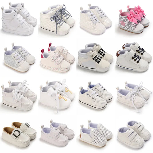 Soft Sole PU Leather Multi-Color Baby Sneakers
