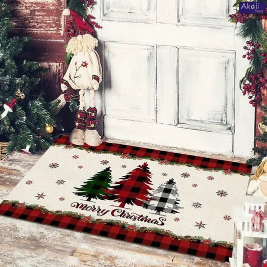 Christmas Dwarf & Snowman Non-Slip Door Mat
