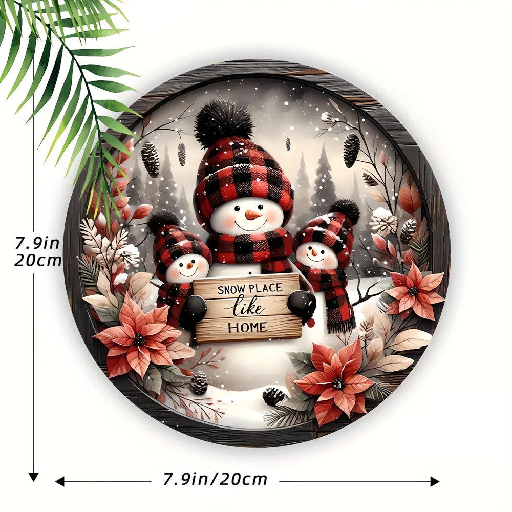 Charming Snowman Welcome Sign Decoration