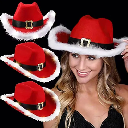 Santa Claus Christmas Cowboy Hat
