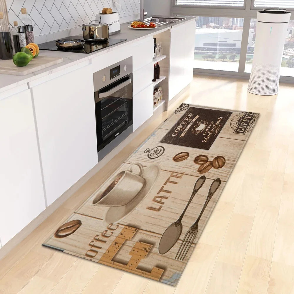 Non-slip Coffee-Themed Floor Mat