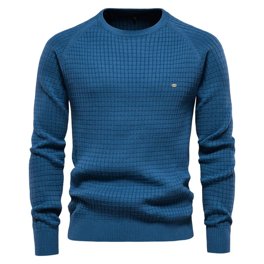 Men's 100% Cotton O-neck Sweaters