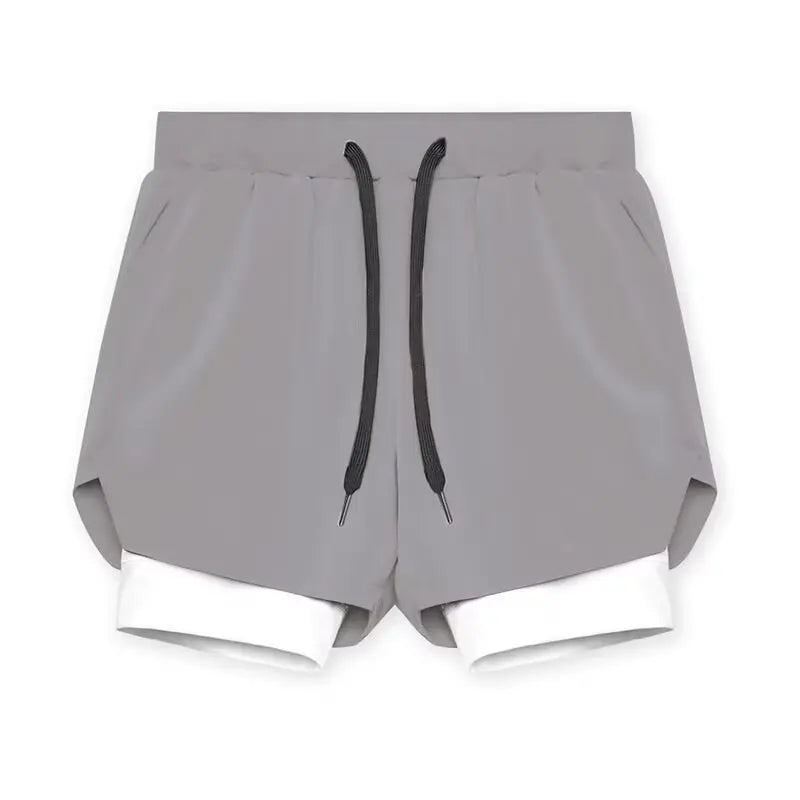 Summer Quick-Dry Double-Layer Gym Shorts For Men