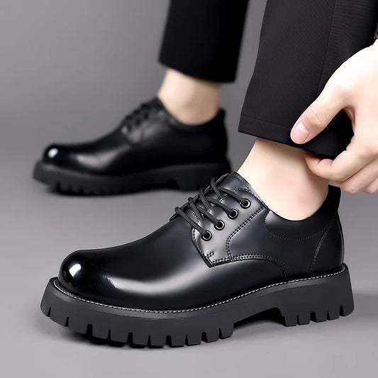 Spring Outdoor Men's Leather Derby Shoes