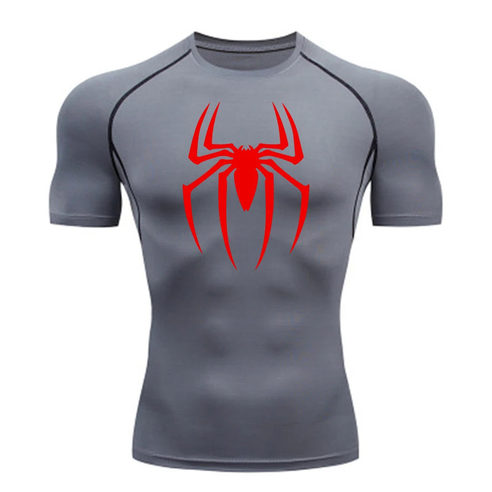 Men's Red Spider Print Quick-Dry Muscle Tank Top