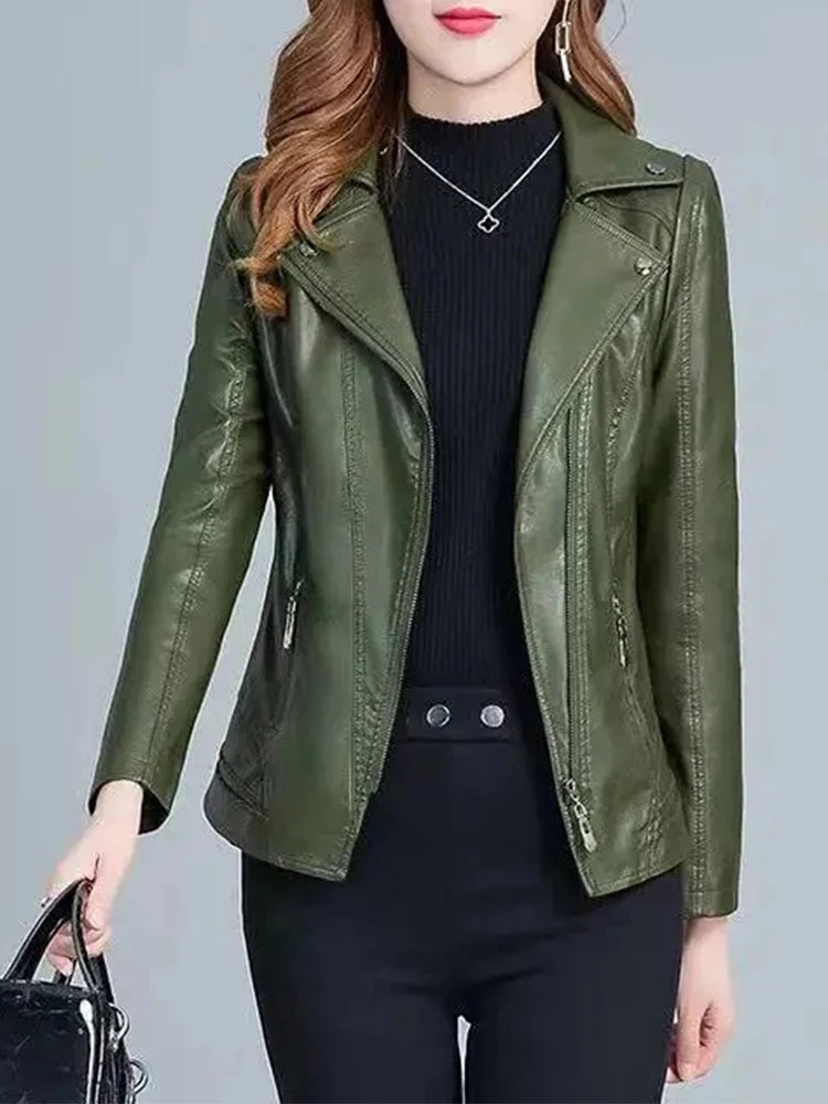 faux leather jacket