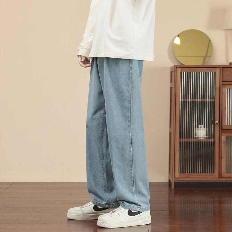 Men Straight Denim Korean Jeans