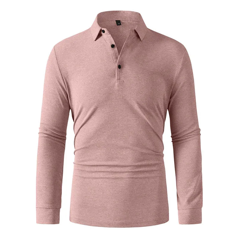 Men Sportwear Long-sleeve Polo Shirt
