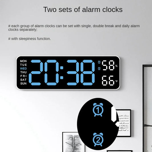 12/24H LED Digital Wall Clock