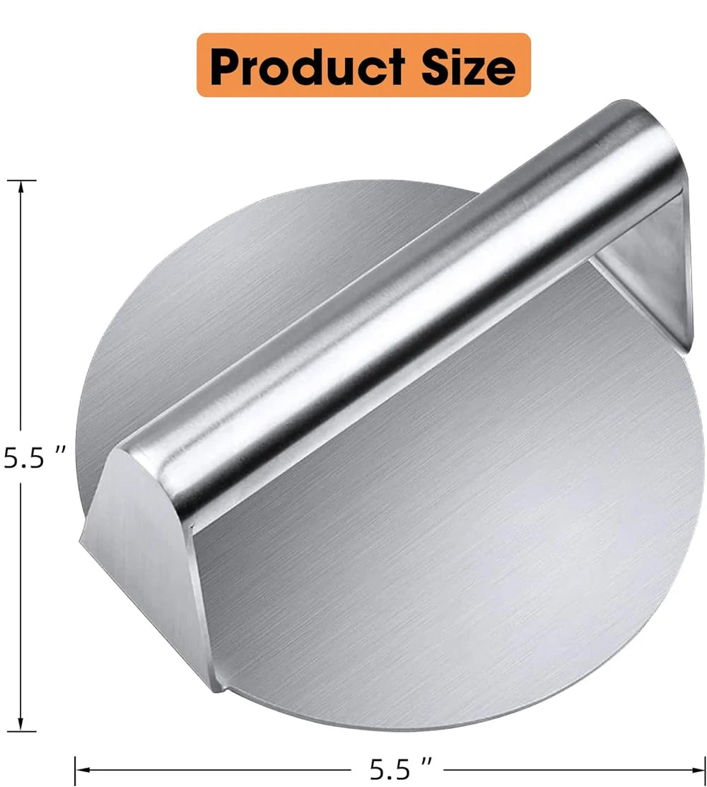 Stainless Steel Burger Press Mold - Kitchen Meat Masher