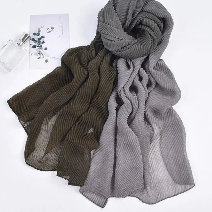 grey scarf