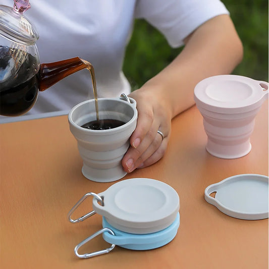 Mini tasse pliante en silicone de 180 ml