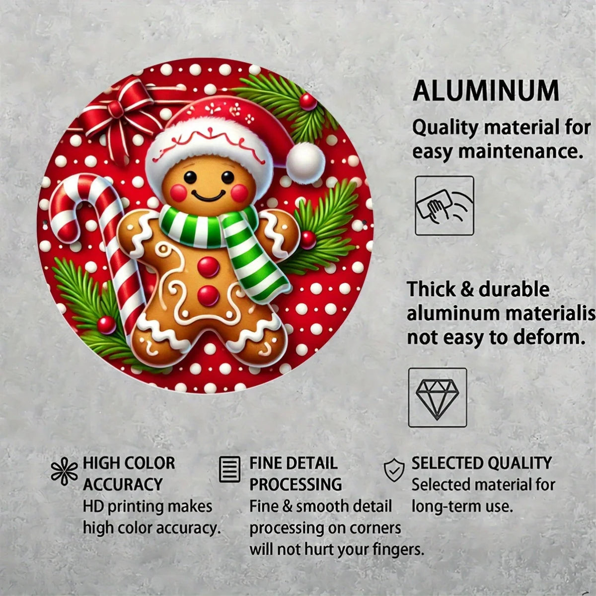 Tapis de cuisine ronds de Noël en pain d'épices