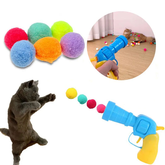 Mini Pompom Stretch Plush Ball Cat Toy