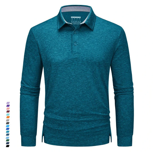 Men Sportwear Long-sleeve Polo Shirt