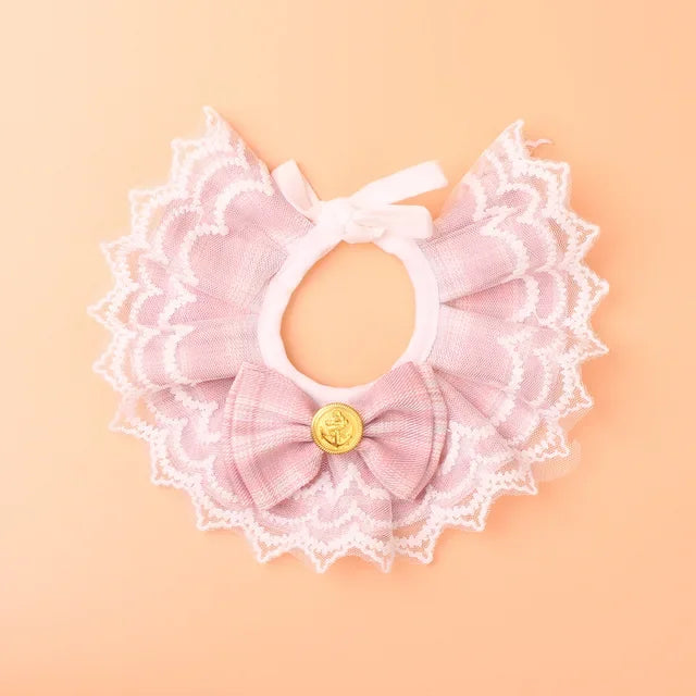 Collier pour chien en perles de ruban de soie avec pendentif