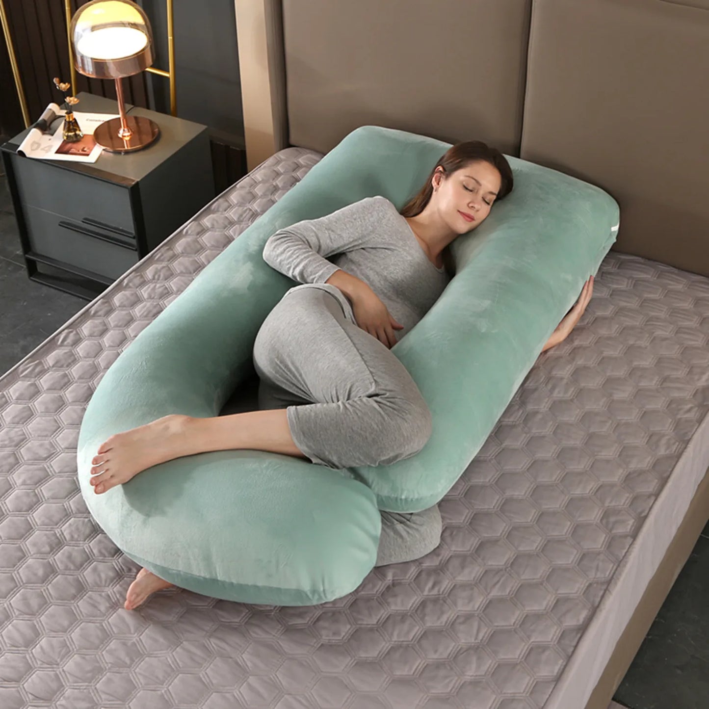 U-Shaped Cotton Pregnancy Pillow