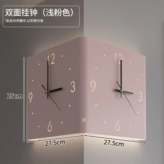 Curved Double-Sided Wall Clock