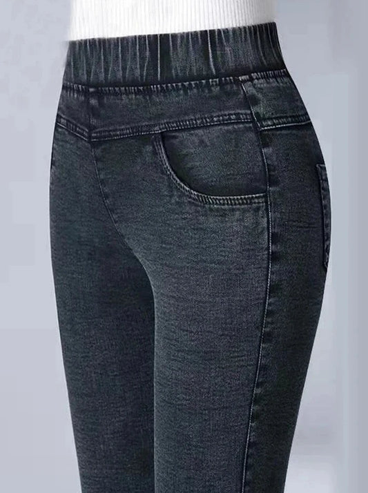 black womens jeans