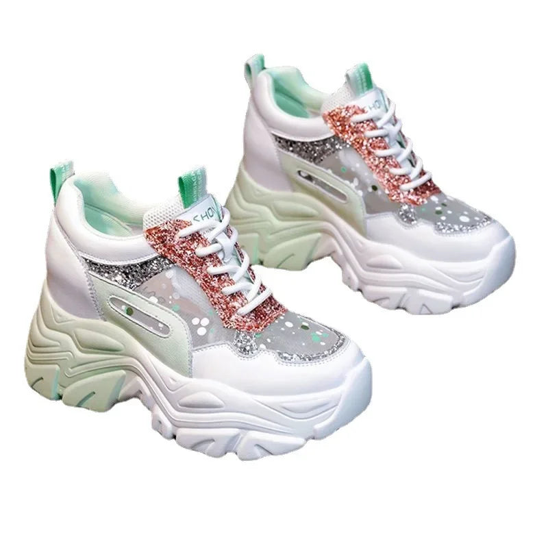 Women's Breathable Mesh Chunky Sneakers