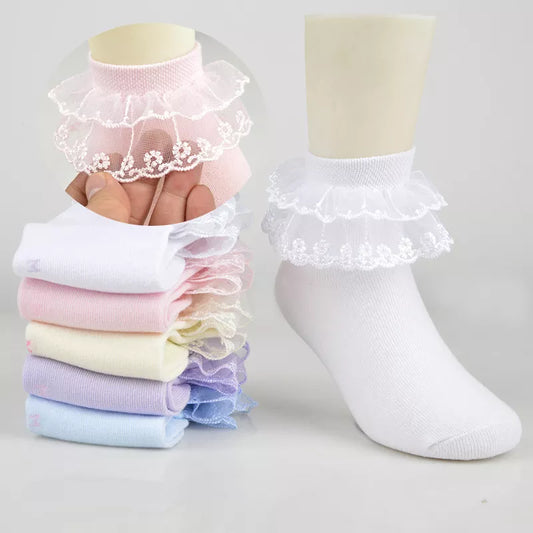 Cotton Lace Ruffle Princess Socks