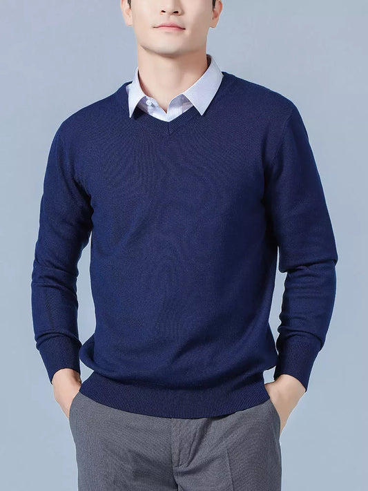 Men's Autumn/Winter V-Neck Cashmere Sweater