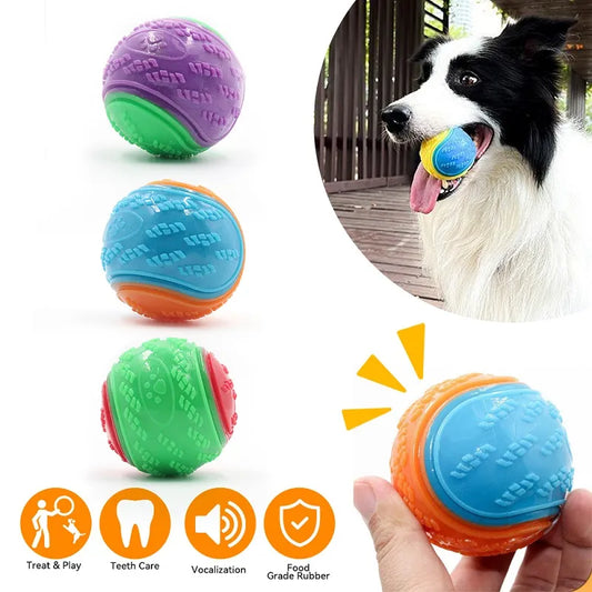 Bite-Resistant Interactive Squeaky Dog Ball