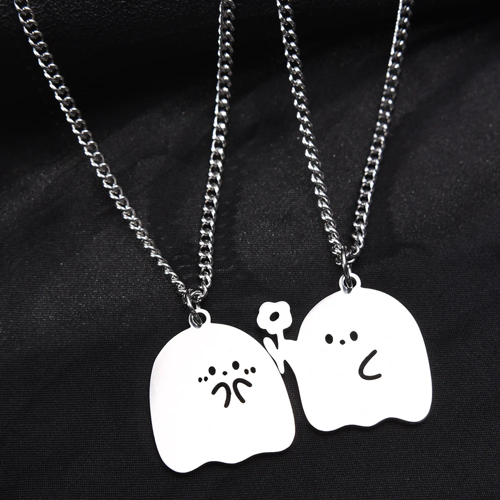 couple pendant, silver necklaces