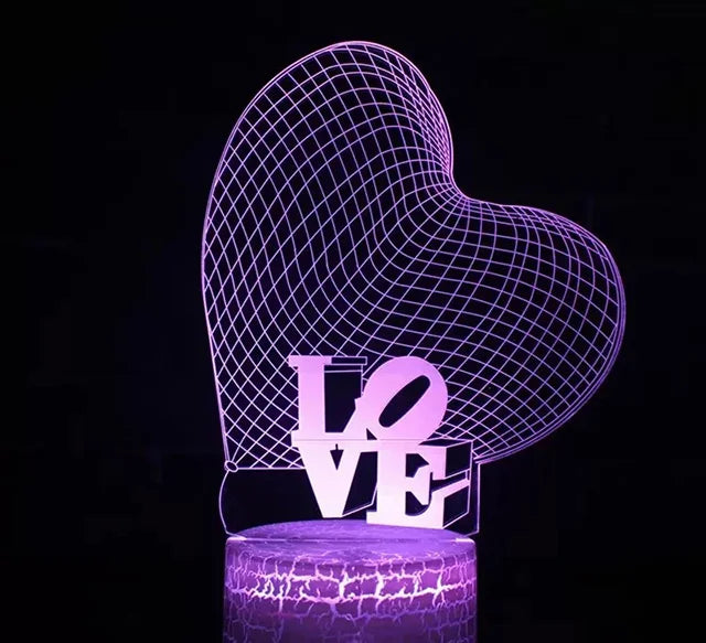 heart night light