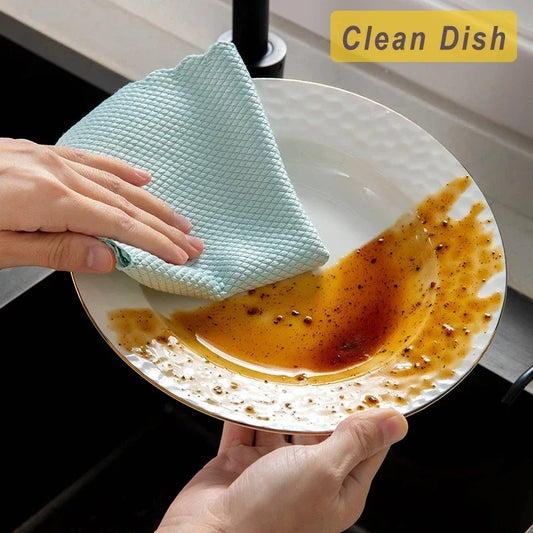 5-Pack Microfiber Fish Scale Cleaning Cloths