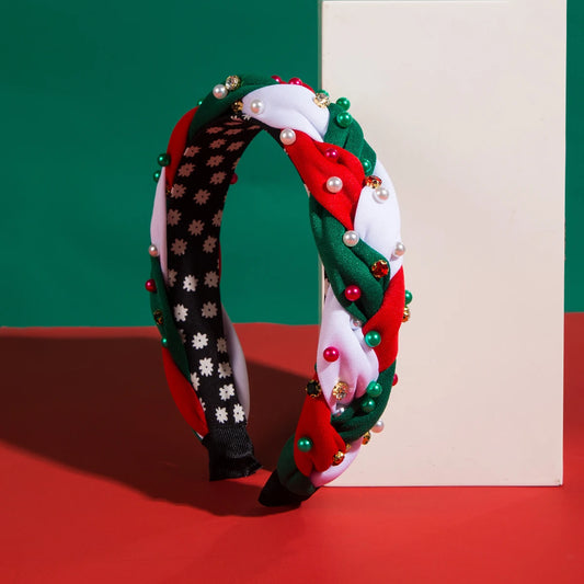 Pearl & Braid Christmas Headband