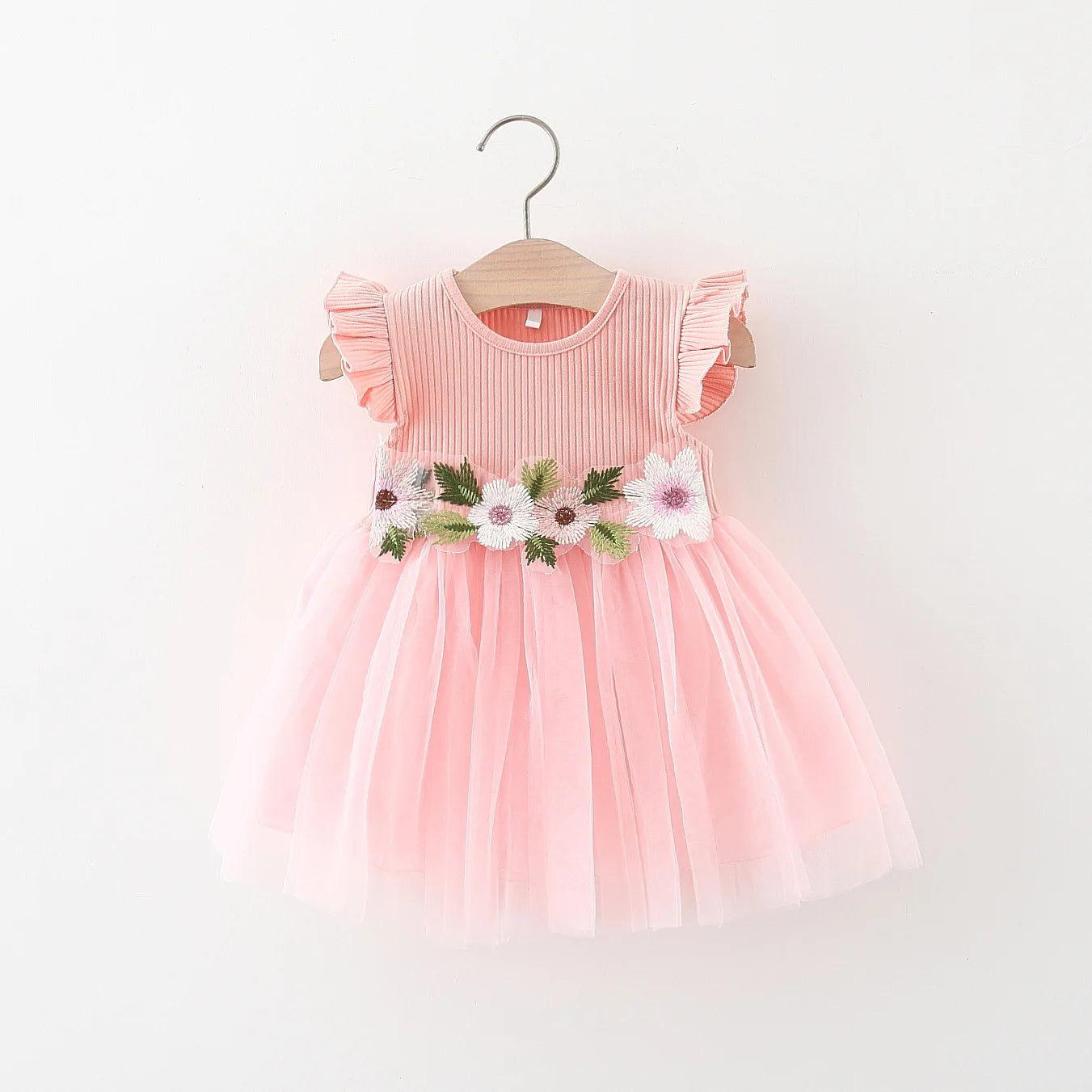 Newborn Baby Girl Clothes - Floral Embroidery Dresses