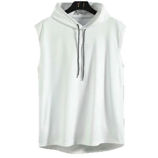Ärmelloses Sommer-Trainingsoberteil mit Kapuze für Herren