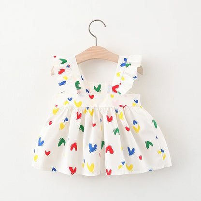 2Pcs/Set Sweet Heart Baby Girls Clothes - Kids Costume