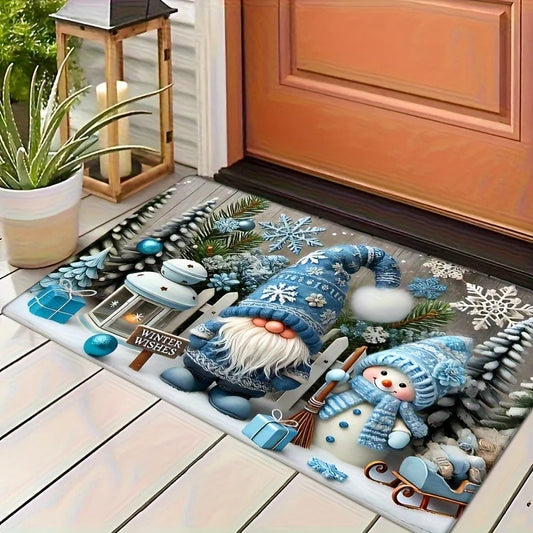 Winter Xmas Tree Non-Slip Floor Mat