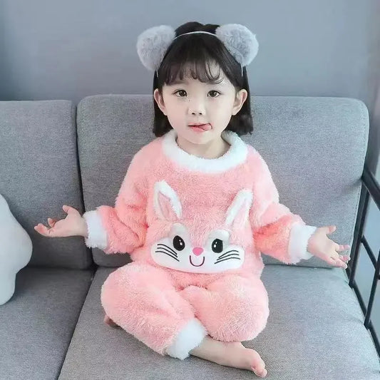 Girls' Baby Coral Fleece Two Piece Sleepwear Set
