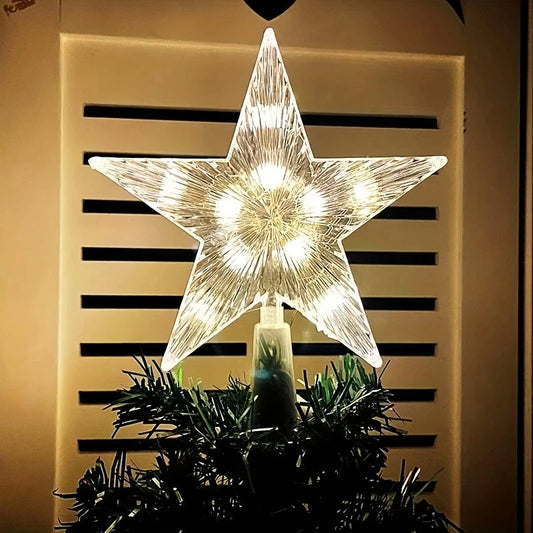 15cm LED Glowing Christmas Tree Star Topper