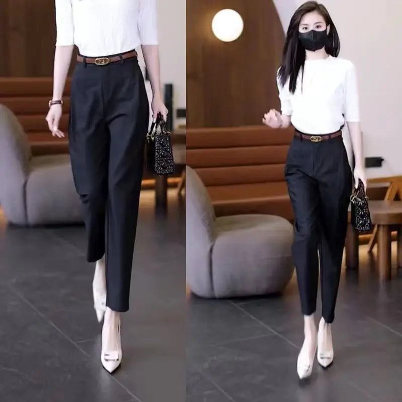 Office Lady High Waist Slim Pencil Pants