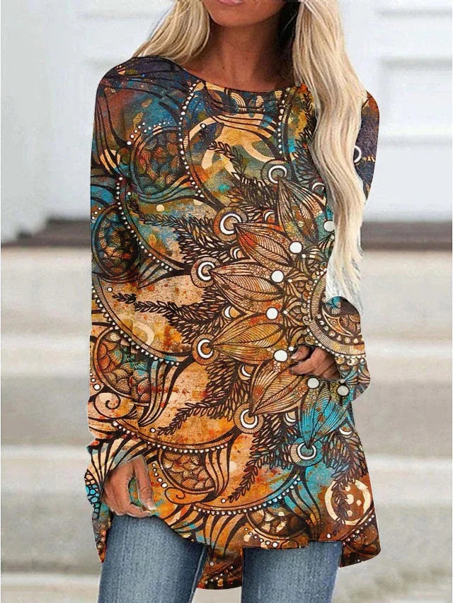 Hauts à manches longues imprimés ailes croisées graphiques