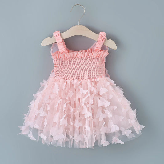 Girls' Butterfly Wings Dress - Baby Embroidered Skirt