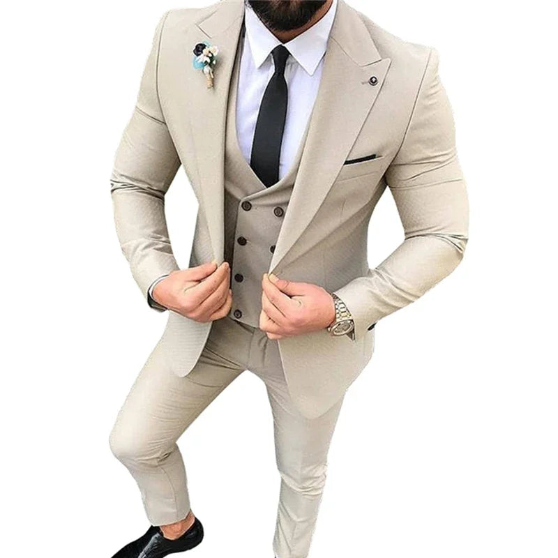 men's slim fit 3 piece suit