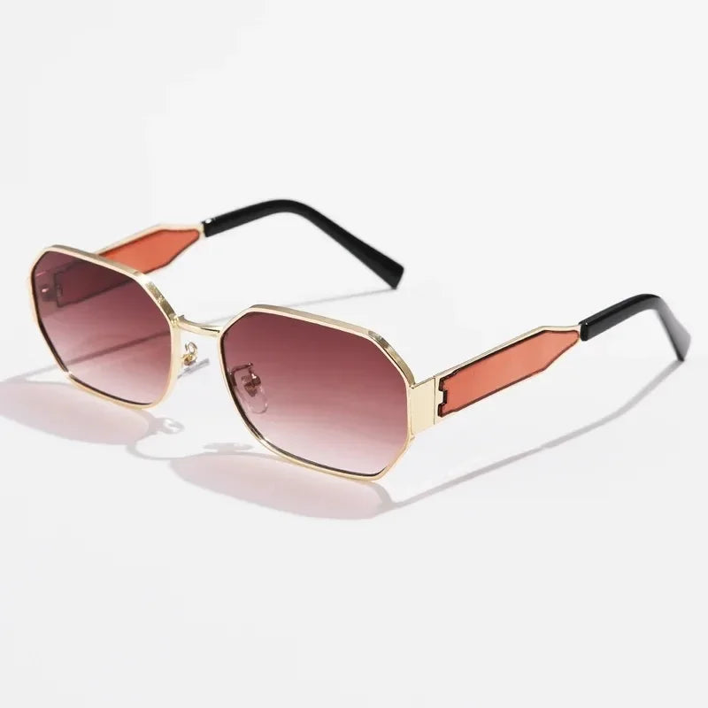 Women's Retro Metal Rectangle Sunglasses