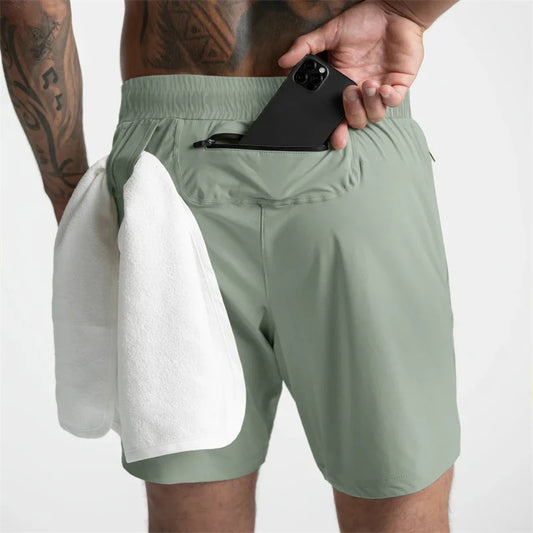Men's Quick-Dry Bodybuilding Gym Shorts