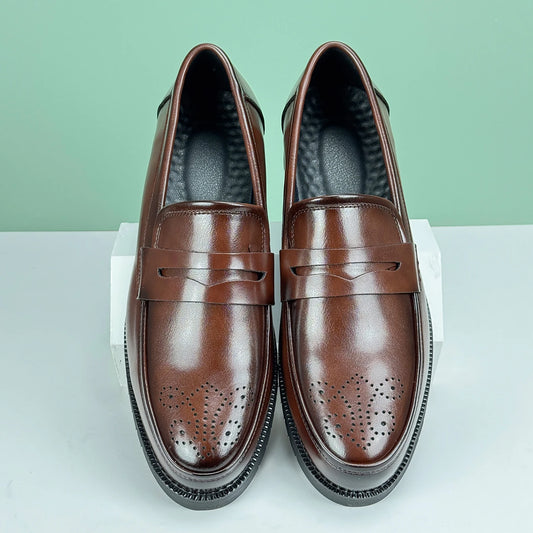 Formelle, rutschfeste Oxford-Loafer aus Leder für Herren