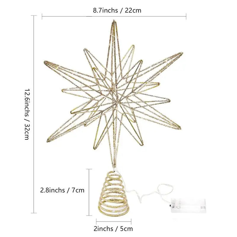 Étoile LED pour sapin de Noël