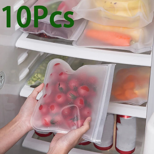 Leakproof Reusable Silicone Food Storage Bags