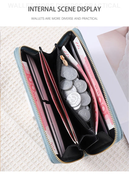 Simple Sewing Line Zipper Coin Clutches