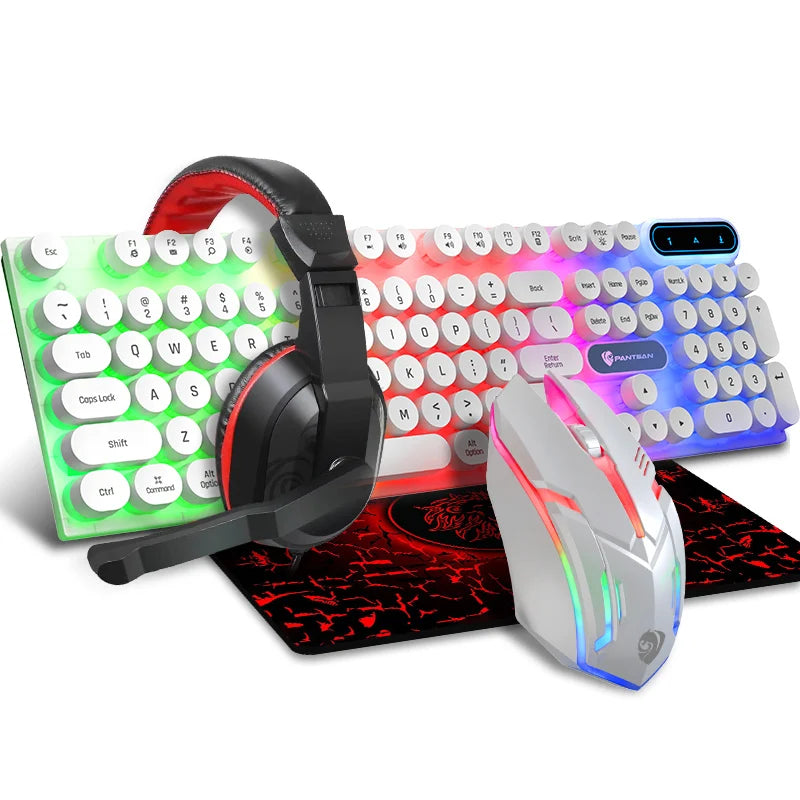 Keyboard Mouse Headset Mouse Pad Three- Four-piece Gaming Esports Set